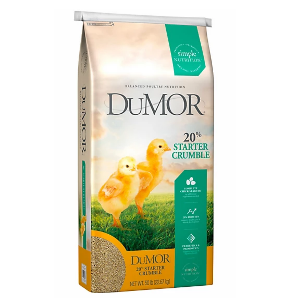 DuMOR 20% Chick Starter/Grower Crumbled Chicken Feed 50lb